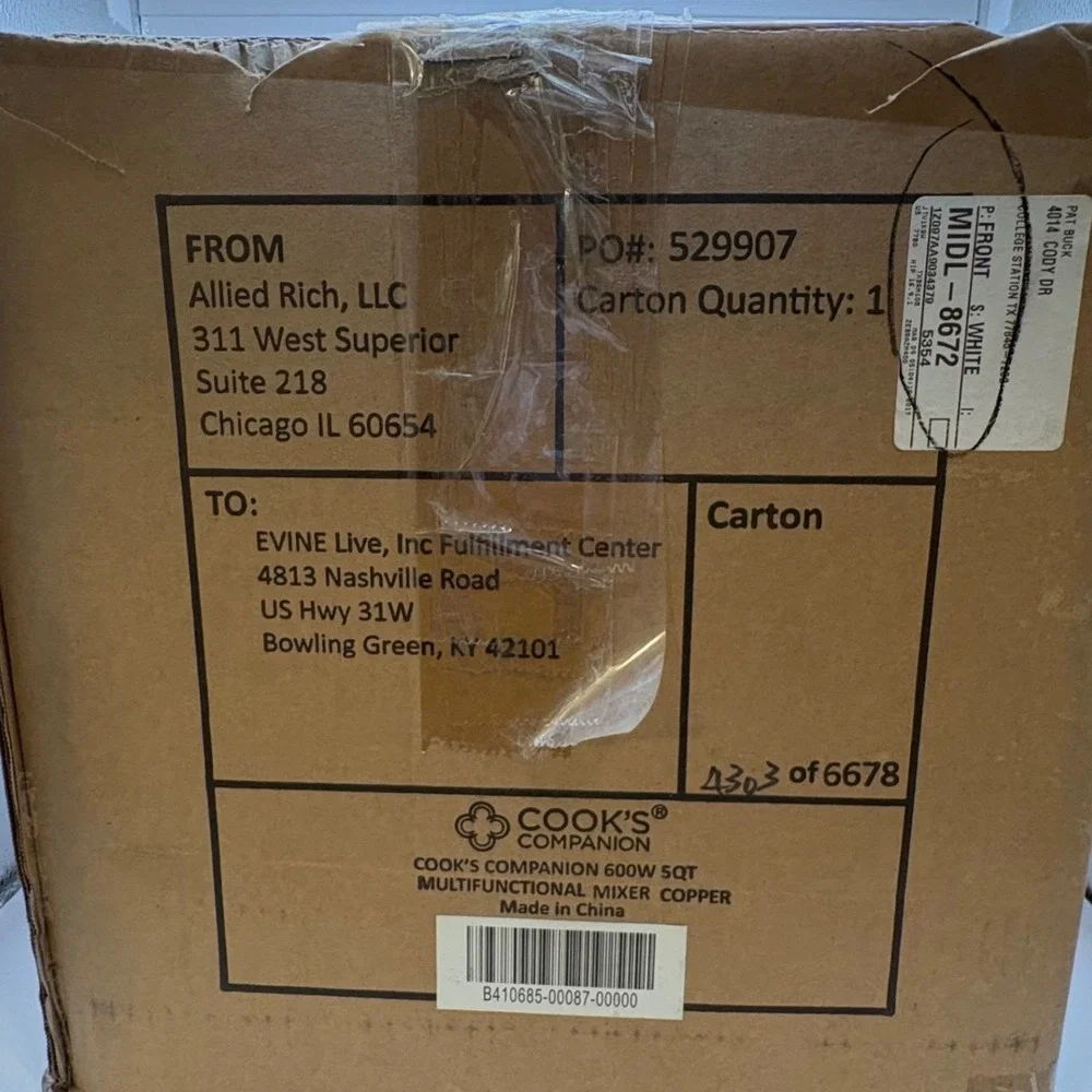Cooks Companion 600W 5QT Open Mixer CCDM2 Copper Rose Gold + Extra Bowl